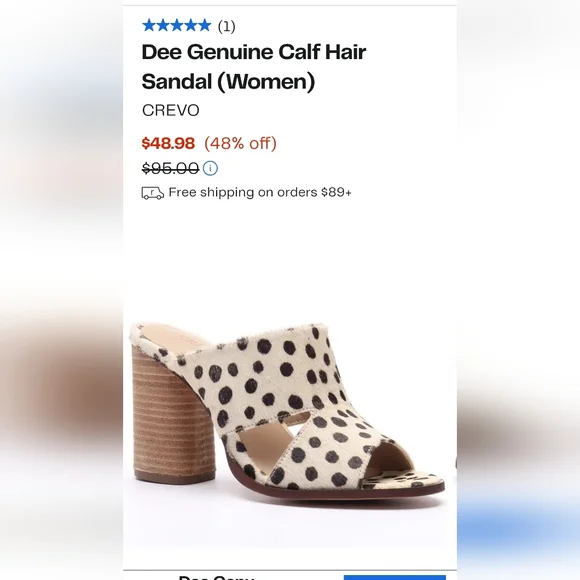 Crevo genuine calf hair Sandals. - Picture 4 of 5